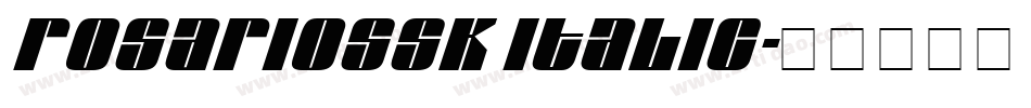 RosarioSSK Italic字体转换